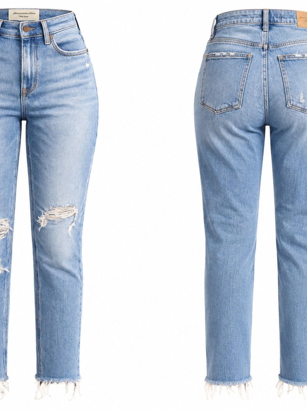 Abercrombie & Fitch Mom
Jeans Size 27 Short
Distressed Raw Hem High
Rise Denim